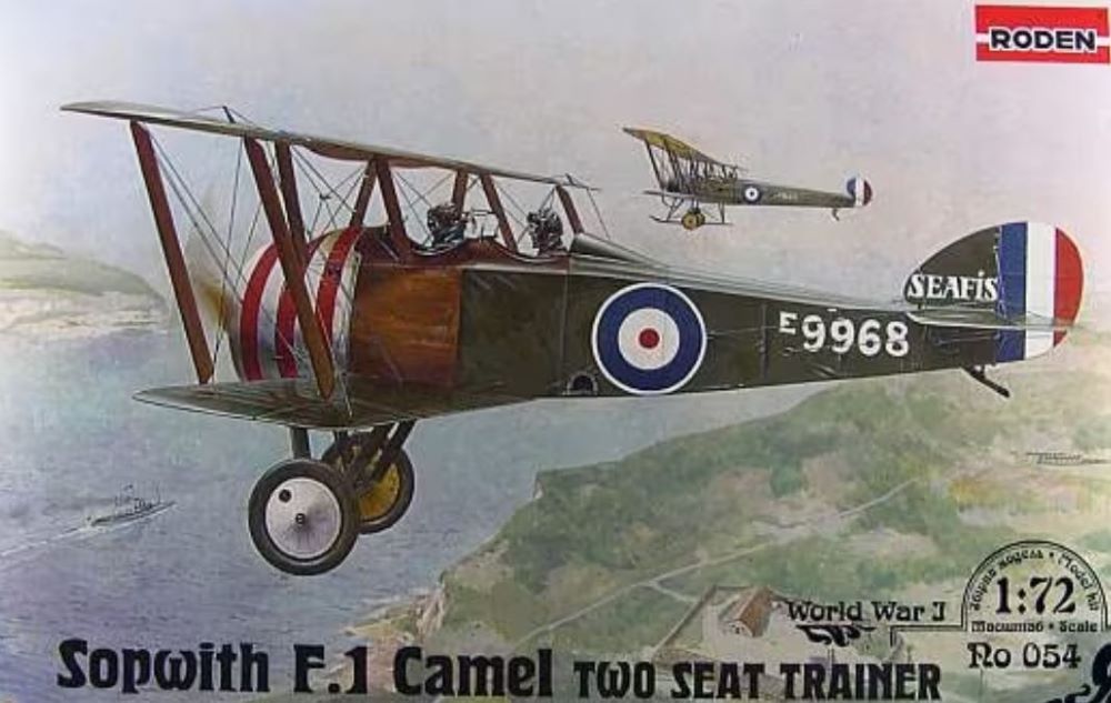 Roden 54 1/72 Sopwith F1 Camel 2-Seater Trainer RFC BiPlane