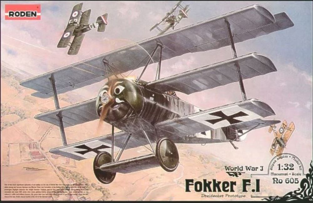Roden 605 1/32 Fokker FI WWI German Triplane Fighter