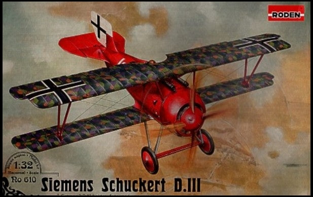 Roden 610 1/32 Siemens Schuckert D III Late Production WWI German BiPlane Fighter