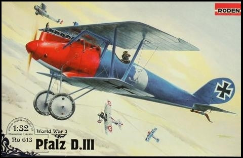 Roden 613 1/32 Pfalz DIII WWI German BiPlane Fighter