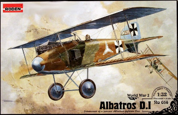 Roden 614 1/32 Albatros D I WWI German Pursuit BiPlane Fighter