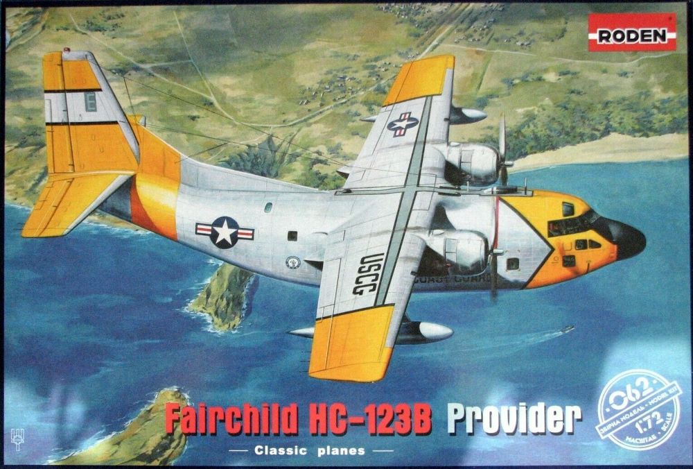 Roden 62 1/72 Fairchild HC123B Provider USCG Transport Aircraft