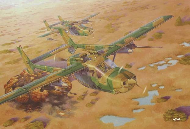 Roden 628 1/32 Reims Cessna FTB337G  Lynx Bush War Rhodesian Air Force Light Attack War Aircraft 