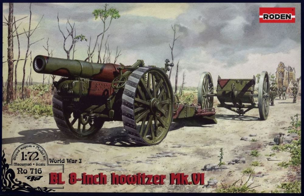Roden 716 1/72 BL 8-inch Howitzer Mk VI WWII Heavy Gun