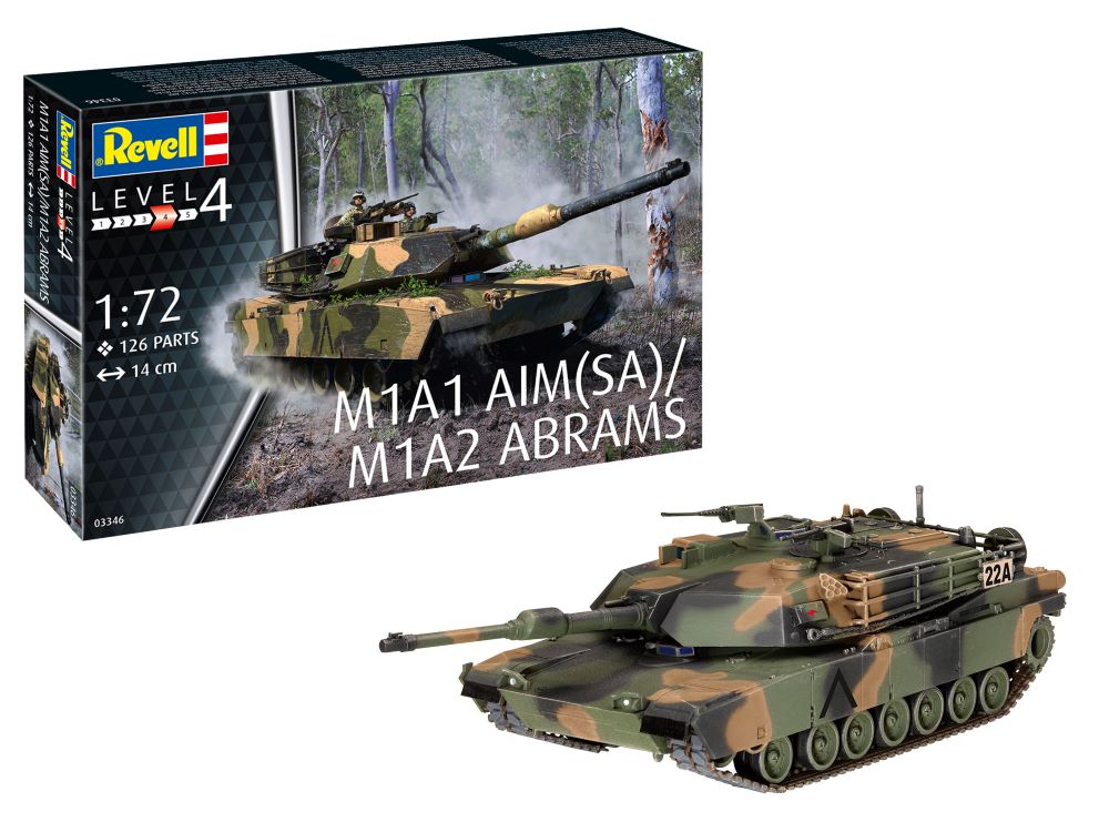 Revell 3346 1/72 M1A1 AIM(SA)/M1A2 Abrams Tank