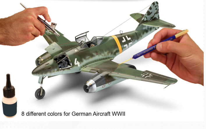 Revell 36200 Model Color: WWII German Aircraft Acrylic Paint Set (8 Colors) 18ml Bottles