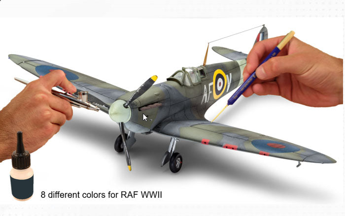 Revell 36201 Model Color: WWII RAF Aircraft Acrylic Paint Set (8 Colors) 18ml Bottles