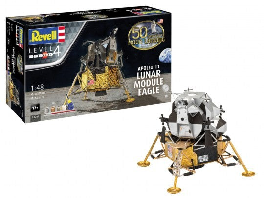 Revell 3701 1/48 Apollo 11 Lunar Module Eagle w/paint & glue