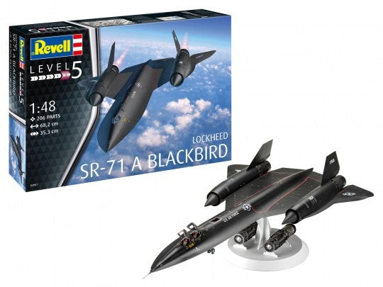 Revell 4967 1/48 SR71A Blackbird Stealth Jet w/Display Stand & Exterior Engines