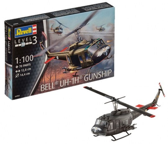 Revell 4983 1/100 Bell UH1H Gunship Helicopter