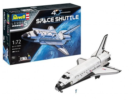 Revell 5673 1/72 Space Shuttle 40th Anniversary w/paint & glue