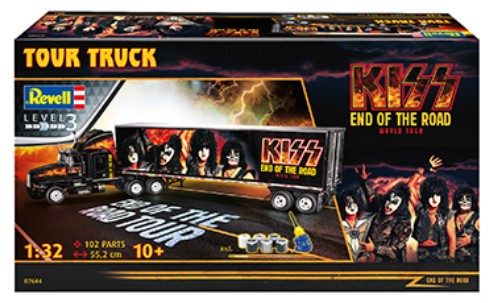 Revell 7644 1/32 KISS Tour End of the Road Tractor Trailer w/paint & glue (D)