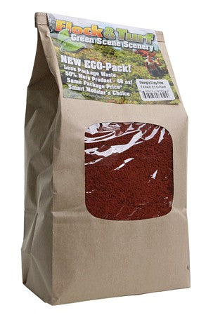 Scenic Express 840E All Scale Flock & Turf Ground Cover ECO Pack Bag - 48oz 1.4L -- Fine - Georgia Clay
