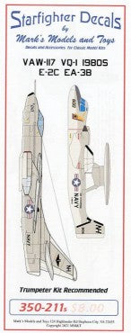 Starfighter Decals 350211 1/350 E2C/EA3B VAW117 VQ1 1980s for TAM & TSM