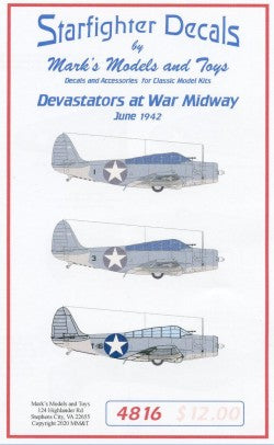 Starfighter Decals 4816 1/48 Devastators at Midway June 1942 for LNR & RMX