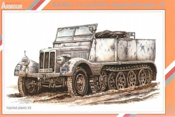 Special Hobby 172002 1/72 SdKfz 11 3t Leichter Zugkraftwagen Halftrack