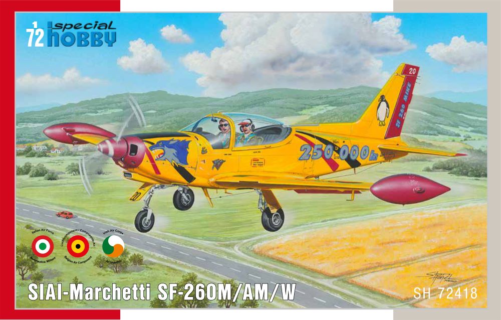 Special Hobby 72418 1/72 SIAI-Marchetti SF260M/AM/W Trainer Aircraft (Re-Issue)