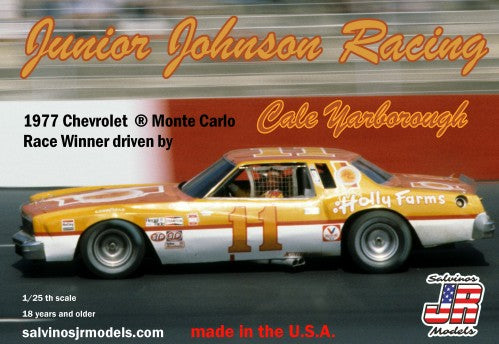 Salvinos Jr Models 1977 1/25 Junior Johnson Racing Cale Yarborough #11 1977 Chevrolet Monte Carlo Winston Cup Winner Race Car