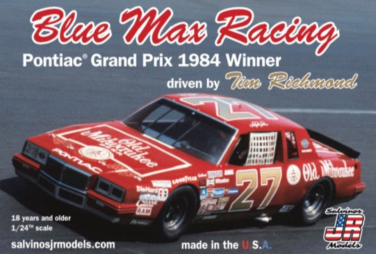 Salvinos Jr Models 19840 1/24 Blue Max Racing Tim Richmond #27 1984 Pontiac Grand Prix Winner Race Car