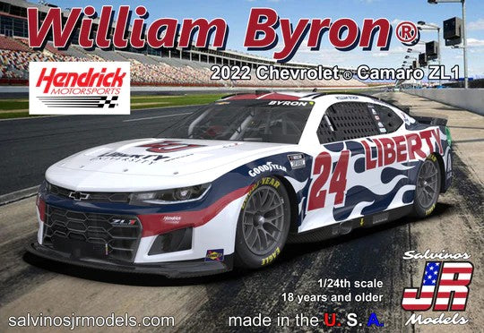 Salvinos Jr Models 2022WBL 1/24 William Byron 2022 NASCAR Next Gen Chevrolet Camaro ZL1 Race Car (Liberty) (Ltd Prod)
