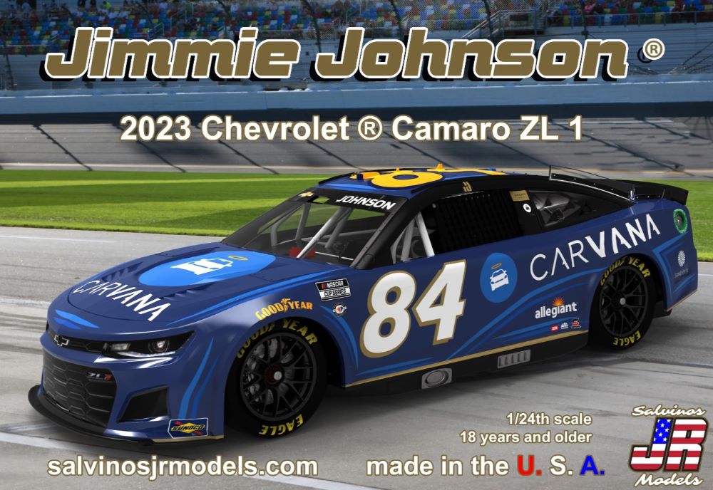 Salvinos Jr Models 2023JJP 1/24 Jimmie Johnson 2023 NASCAR Chevrolet Camaro ZL1 Race Car (Primary Livery) (Ltd Prod)