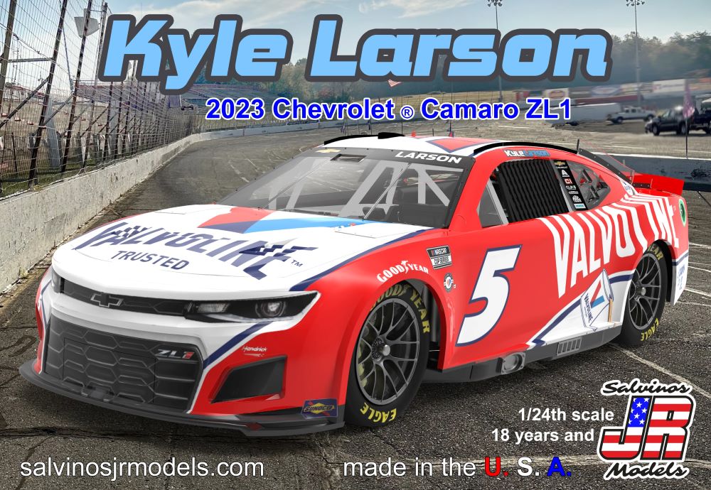 Salvinos Jr Models 2023KLV 1/24 Kyle Larson 2023 NASCAR Chevrolet Camaro ZL1 Race Car (Valvoline) (Ltd Prod)