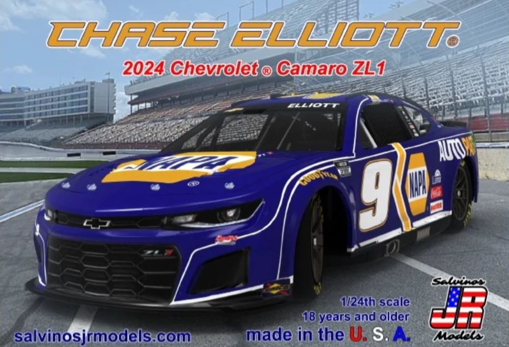 Salvinos Jr Models 2024CEP 1/24 Chase Elliott 2024 NASCAR Chevrolet Camaro ZL1 Race Car (Primary Livery) (Ltd Prod)