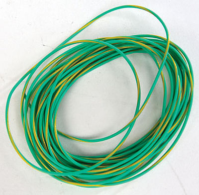SoundTraxx 810147 All Scale 30 AWG Super-Flexible Wire -- Green with Yellow Stripe - 10' 3.1m