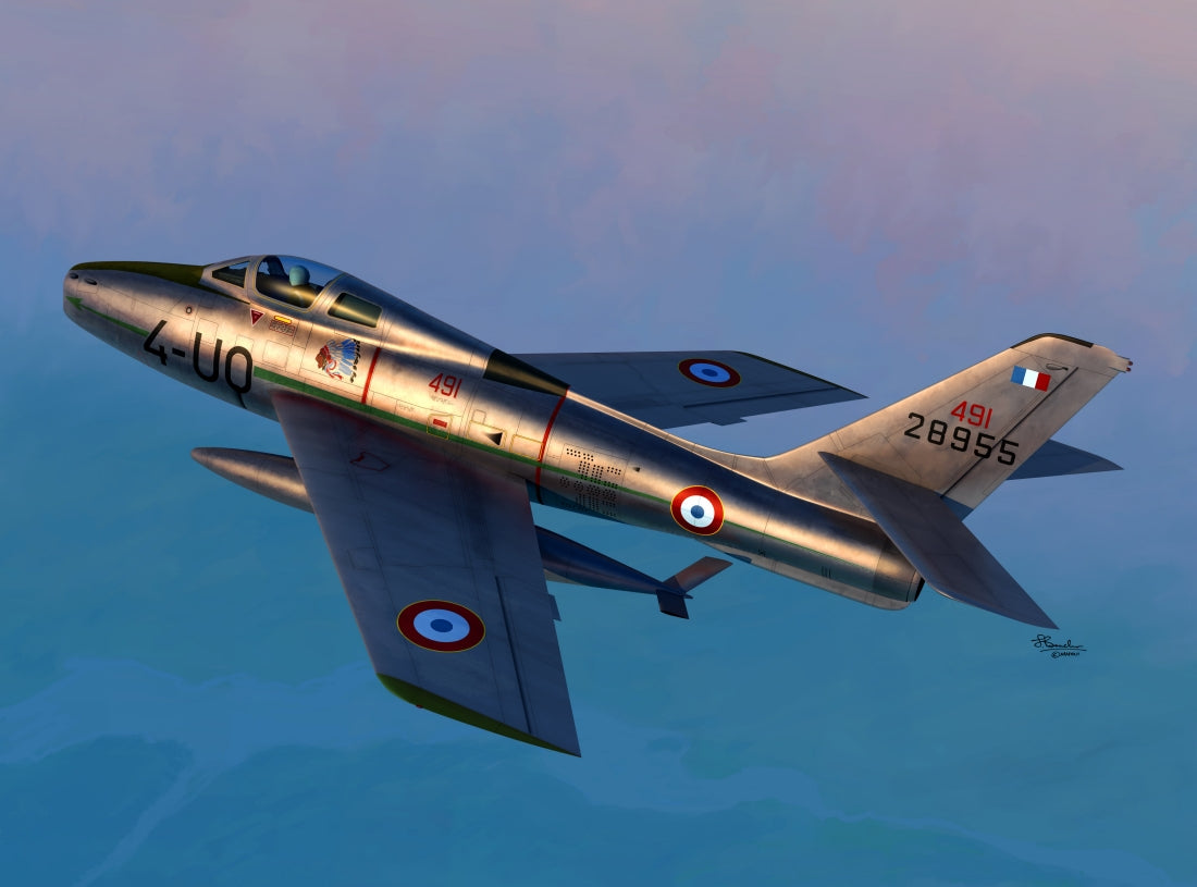 Sword Models 72147 1/72 F84F Thunderstreak Fighter w/US, France, Belgian & Luftwaffe Markings