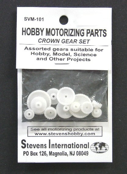 Stevens Motors 101 Assorted Plastic Crown Gear Set (1.9mm ID) (12pcs) (D)