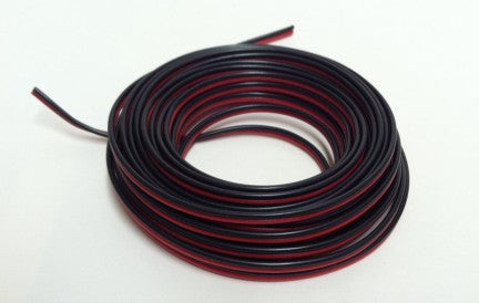 Stevens Motors 2302 RED-BLACK 2-Conductor 22-Gauge Stranded Copper Wire 16'/Roll