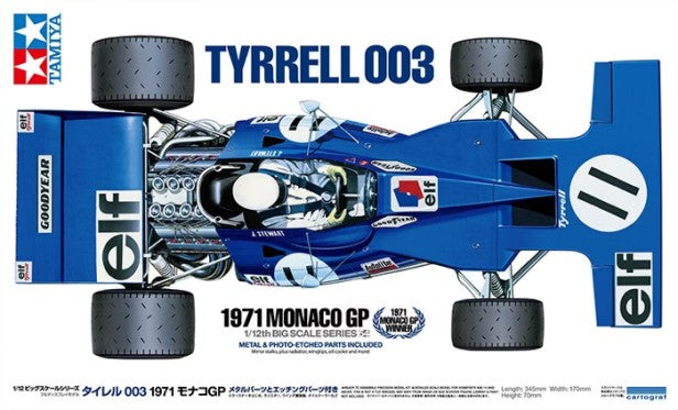 Tamiya 12054 1/12 1971 Tyrrell 003 Monaco Grand Prix Race Car
