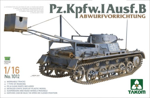 Takom 1012 1/16 PzKpfw I Ausf B w/Bomb Release Device
