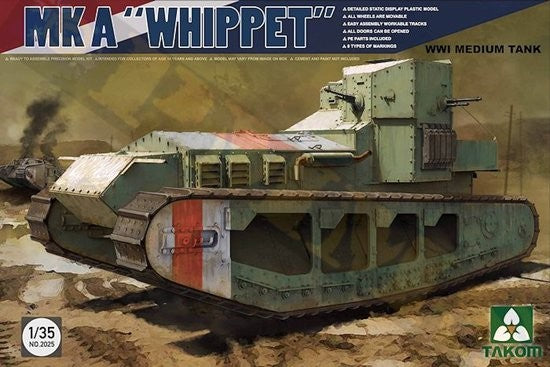 Takom 2025 1/35 WWI Whippet Mk A Medium Tank