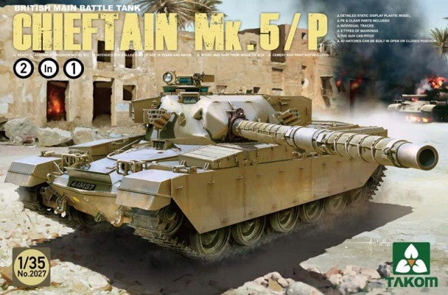 Takom 2027 1/35 British Chieftain Mk 5/P Main Battle Tank (2 in 1)