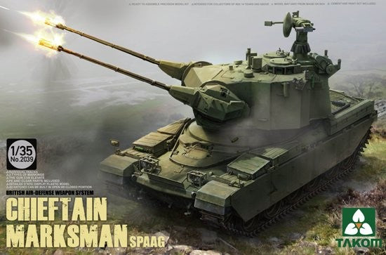 Takom 2039 1/35 British Air-Defense Weapons System Chieftain Marksman SPAAG Tank