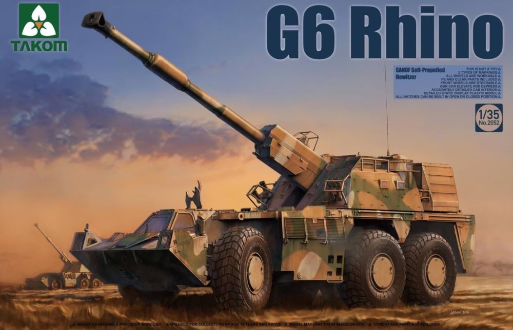 Takom 2052 1/35 G6 Rhino SANDF Self-Propelled Howitzer (Re-Issue)