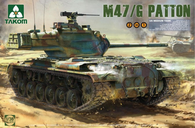 Takom 2070 1/35 US M47/G Patton Medium Tank (2 in 1)