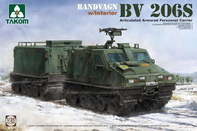 Takom 2083 1/35 Bandvagn BV206S Articulated Armored Personnel Carrier w/Interior