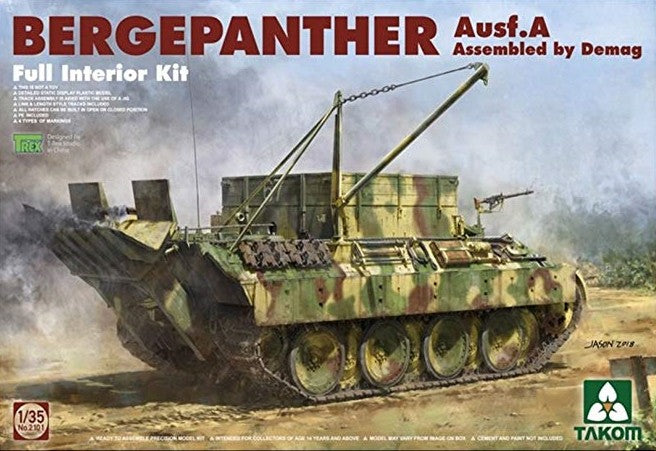 Takom 2101 1/35 WWII Bergepanther Ausf A Tank w/Full Interior