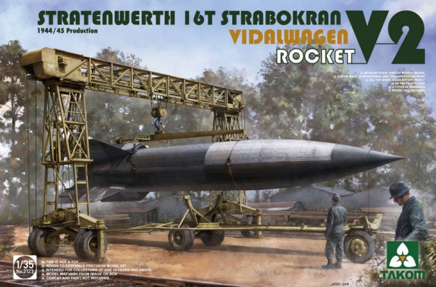 Takom 2123 1/35 Stratenwerth 16t Strabokran Heavy Crane 1944-45 Production & V2 Vidalwagon Rocket