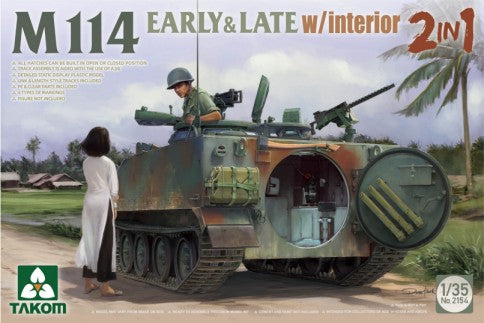 Takom 2154 1/35 M114 Early & Late Type Command Vehicle w/Interior (2 in 1)