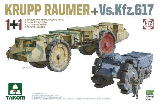 Takom 5007 1/72 Krupp Raumer & VsKfz617 Mine Clearing Vehicles