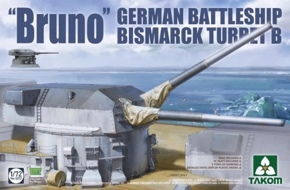 Takom 5012 1/72 German Bismarck Battleship Bruno Turret B