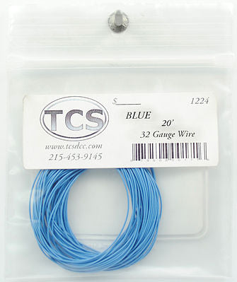 Train Control Systems (TCS) 1084 All Scale 30-Gauge Wire - 20' 6.1m Roll -- Blue