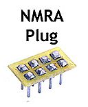 Train Control Systems (TCS) 1254 All Scale CB 8 NMRA 8-Pin DCC Decoder Plug Only -- Includes Soldering Pads for Wires