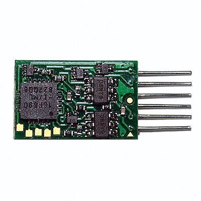 Train Control Systems (TCS) 1298 N Scale EUN651 2-Function Plug-In DCC Decoder -- For Diesels w/6-Pin Inline Socket .345 x .545 x .115" 8.76 x 13.84 x 2.92mm
