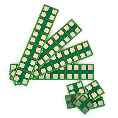 Train Control Systems (TCS) 1518 All Scale 4-Point Junction Board 25-Pack -- Each: .33 x .28 x .03" or 8.38 x 7.11 x .76mm