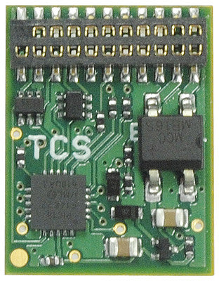 Train Control Systems (TCS) 1674 HO Scale EU821 DCC Control 8-Function Decoder w/MTC 21-Pin Connector -- .797 x .614 x .198" or 20.24 x 15.58 x 5mm