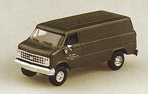Trident Miniatures 90083 HO Scale Military - United States Army (Modern) - Light Trucks -- Chevrolet Cargo Van (green, white "US ARMY FOR OFFICIAL USE ONLY" Message)